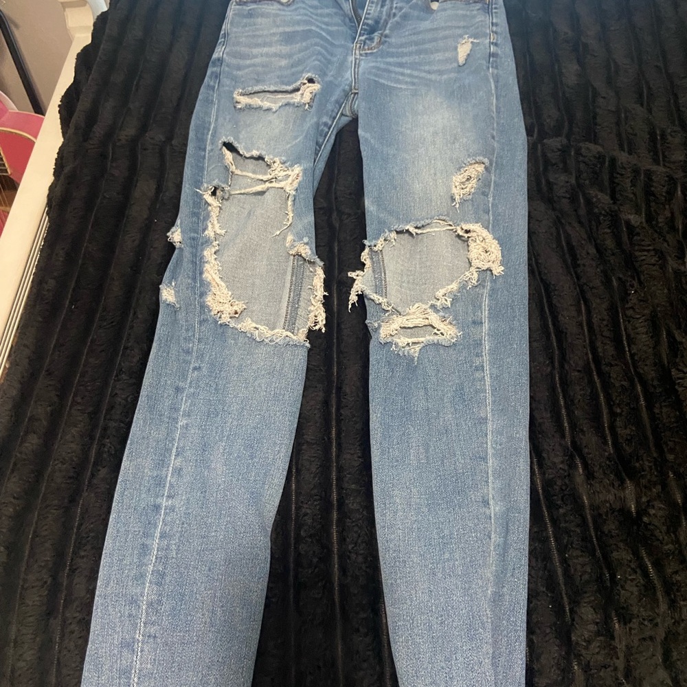 Distressed Blue Women's Jeans